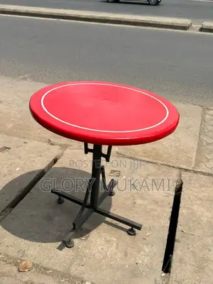 Restaurant And Bar Red Marble Round Table