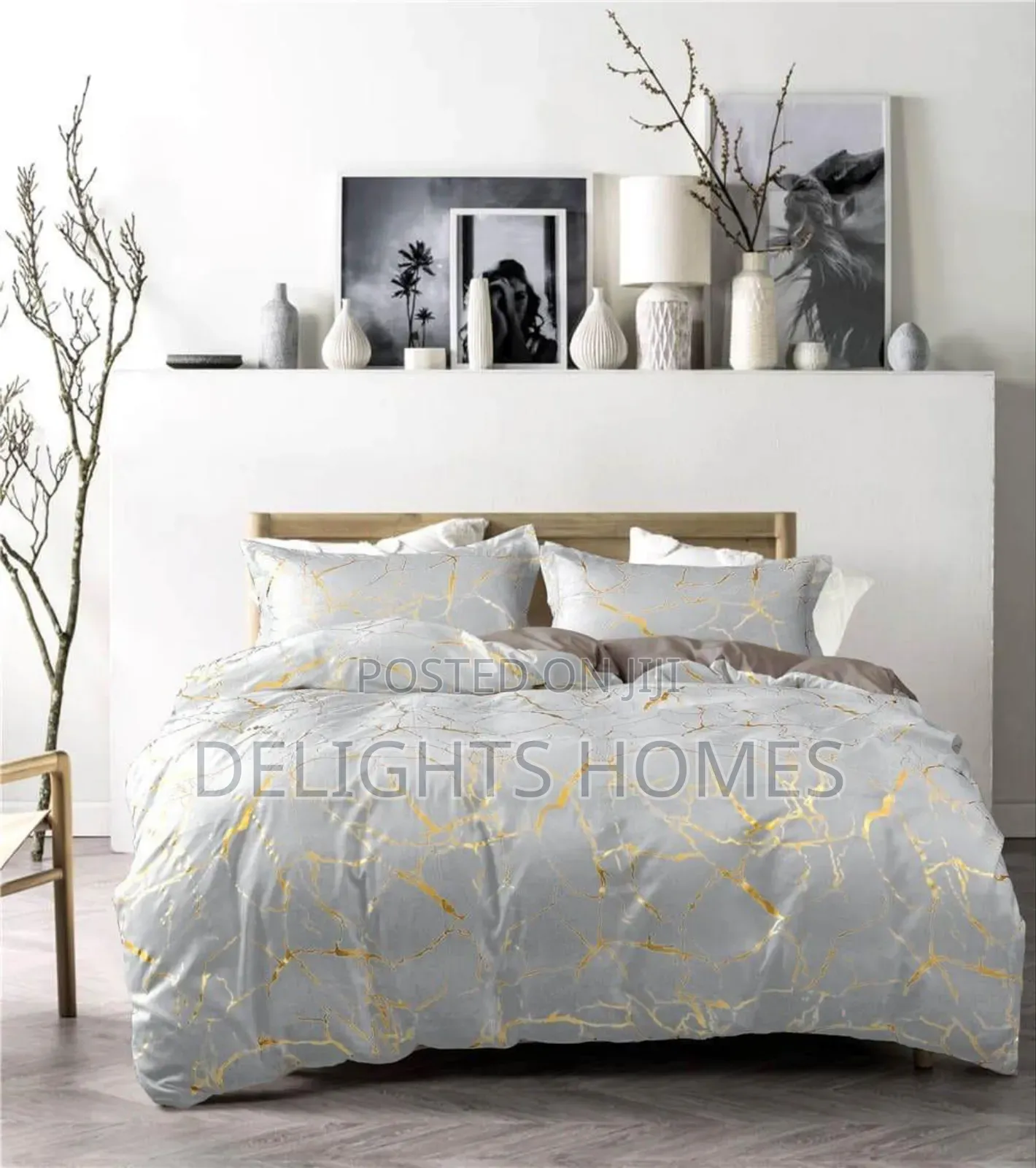 Gold Marble Duvet Cover Set_sk