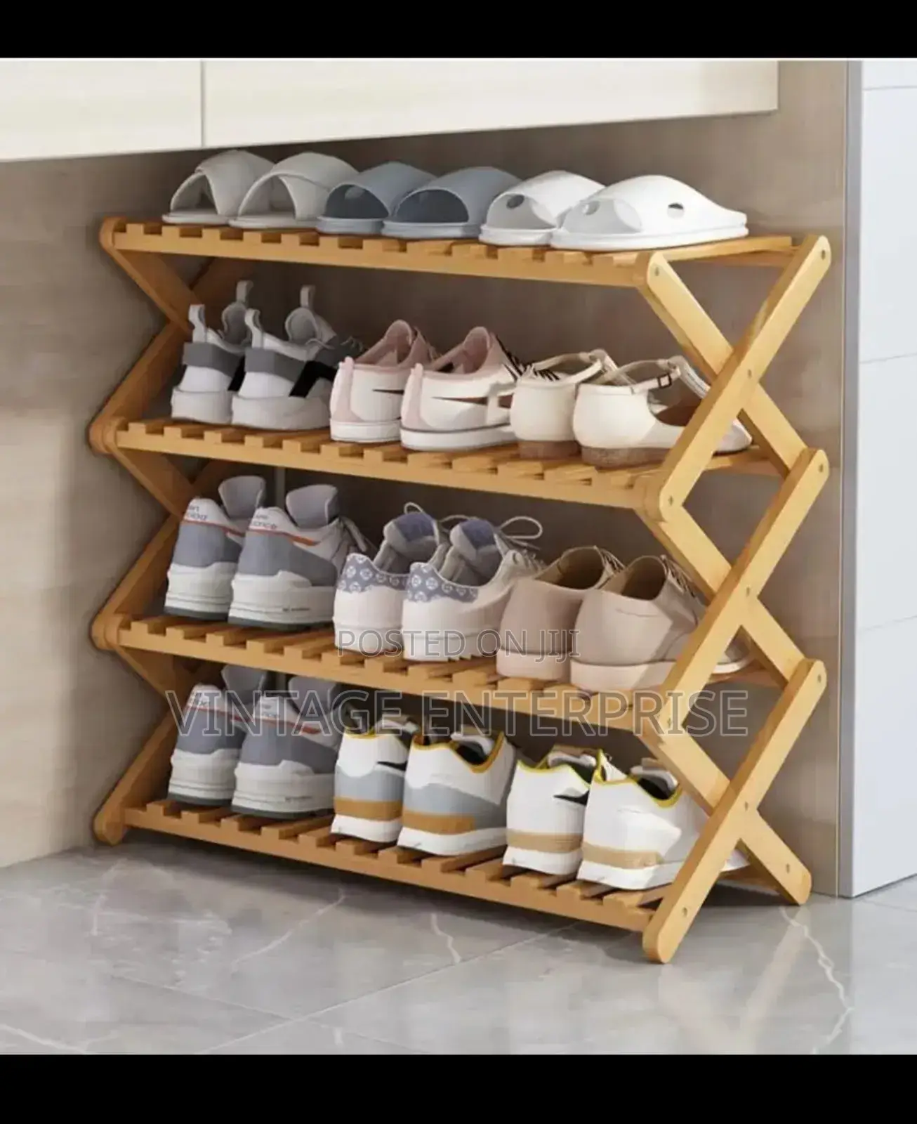 4 Tier Stackable Shoe Rack