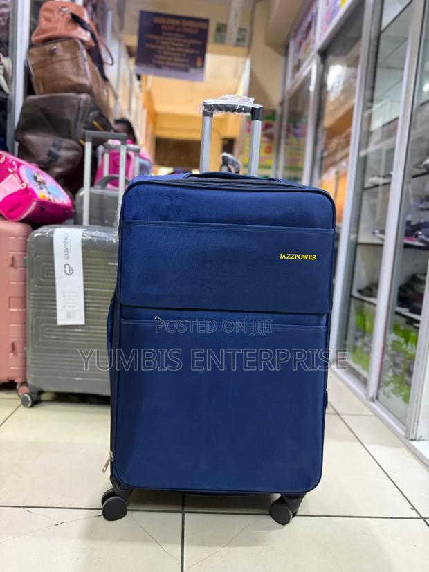 Fabric Suitcase in Navy Blue Large Size - thumbnail 2