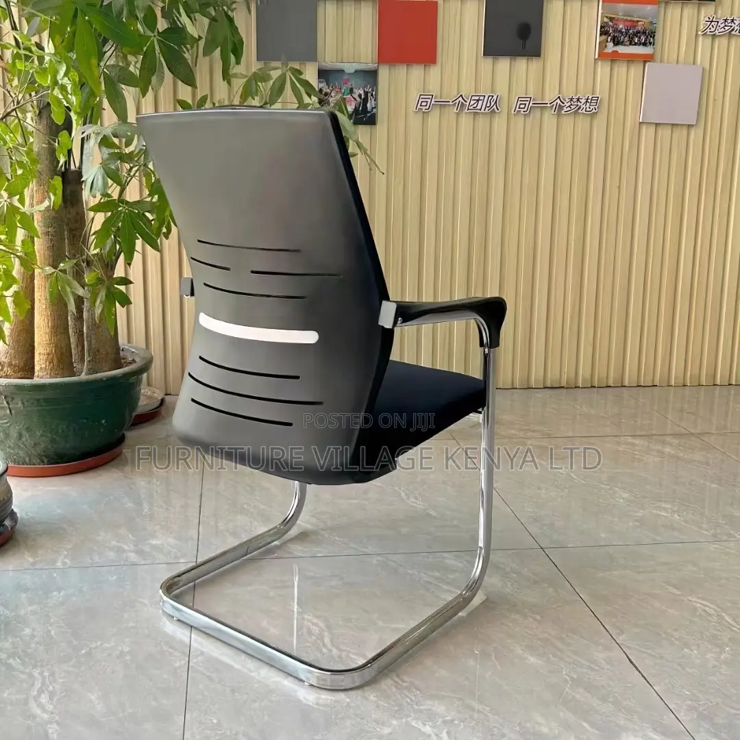 Office Chair: Strong Mesh Fixed Chrome Conference Chair