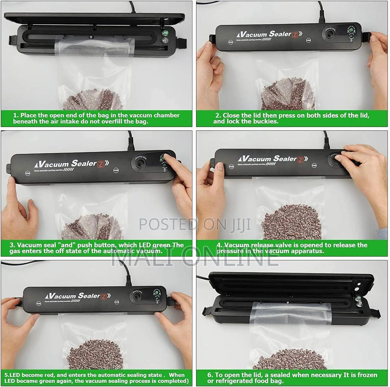 Automatic Vacuum Sealer Machine Food Saver Dry & Moist Modes