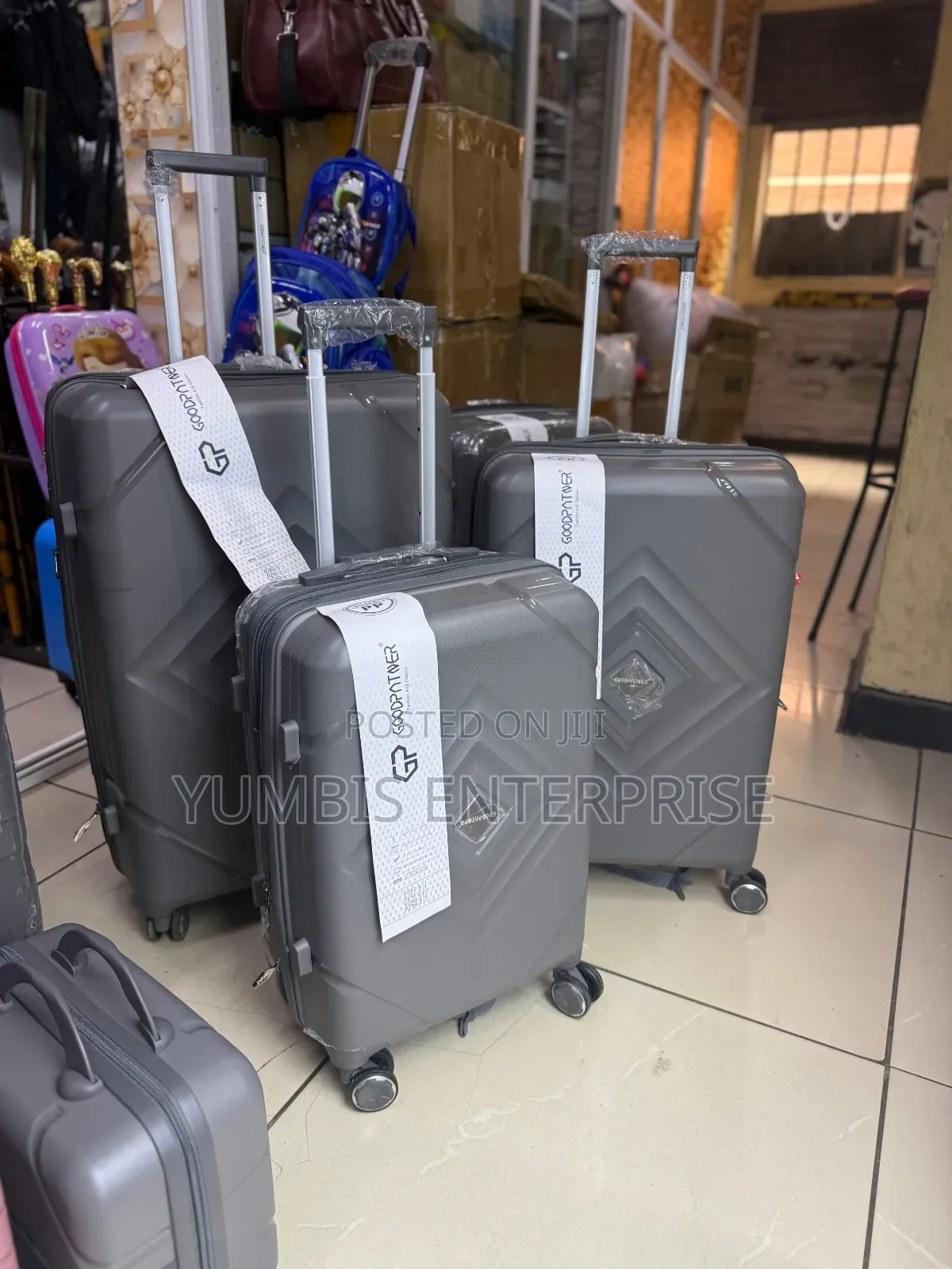 3 in 1 Dark Grey Suitcase Sets Rubber (72cm,66cm,56cm Height