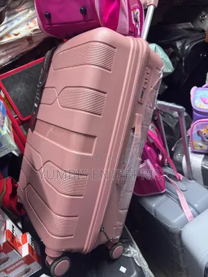 Pink Rubber Suitcase in Medium Size Dimension Height 56cm