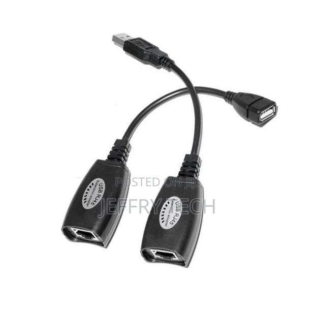 1 Pair Usb 2.0 to Rj45 Lan Ethernet Cable Extension Adapter