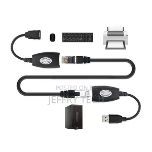 1 Pair Usb 2.0 to Rj45 Lan Ethernet Cable Extension Adapter
