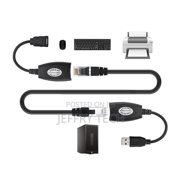 1 Pair Usb 2.0 to Rj45 Lan Ethernet Cable Extension Adapter - thumbnail 2