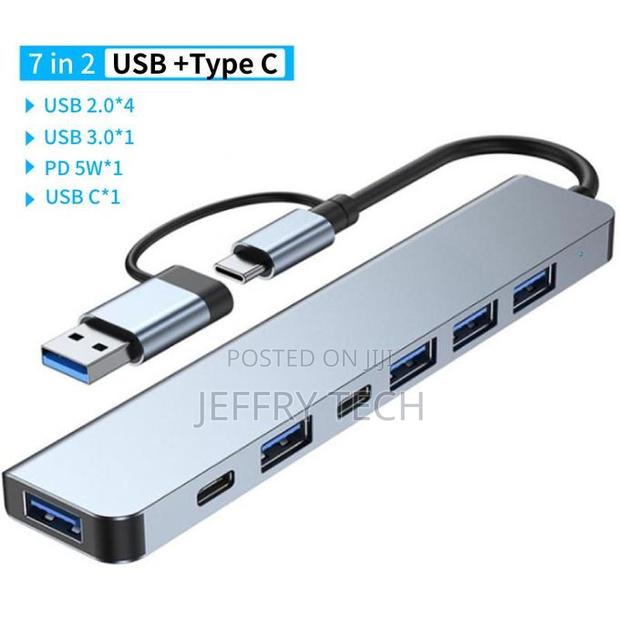 4/5/7 Ports Usb3.0 Type C Hub Sd Tf Card Reader Pd Fast Cha