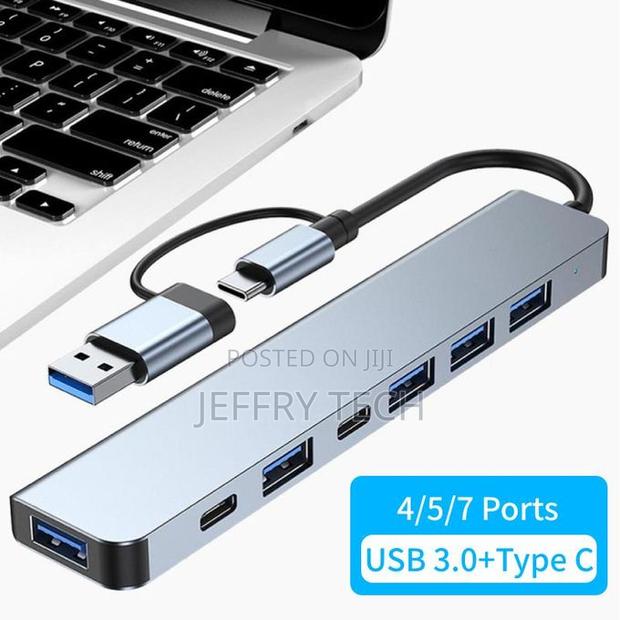 4/5/7 Ports Usb3.0 Type C Hub Sd Tf Card Reader Pd Fast Cha - thumbnail 2