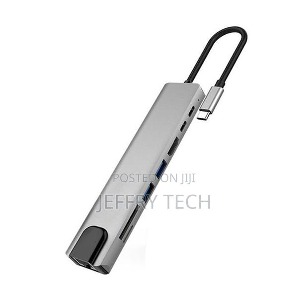 8 in 1 Usb C 3.1 to HDTV 100mbps Lan Ethernet Usb3.0 Usb
