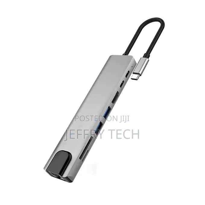 8 in 1 Usb C 3.1 to HDTV 100mbps Lan Ethernet Usb3.0 Usb