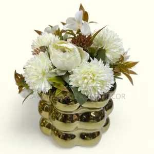 Gold Bubble Flower Vase