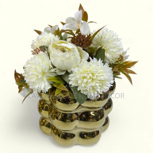 Gold Bubble Flower Vase