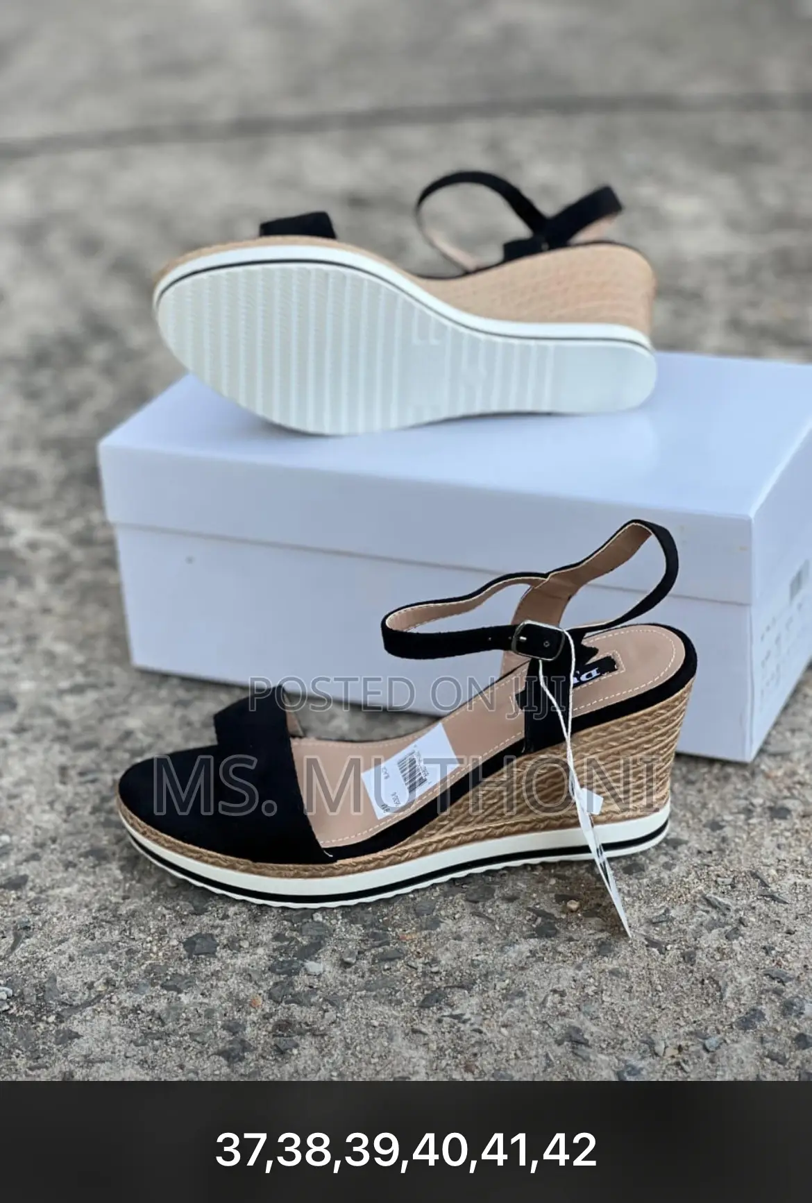 Dune Suede Strap Wedges Size 37-42