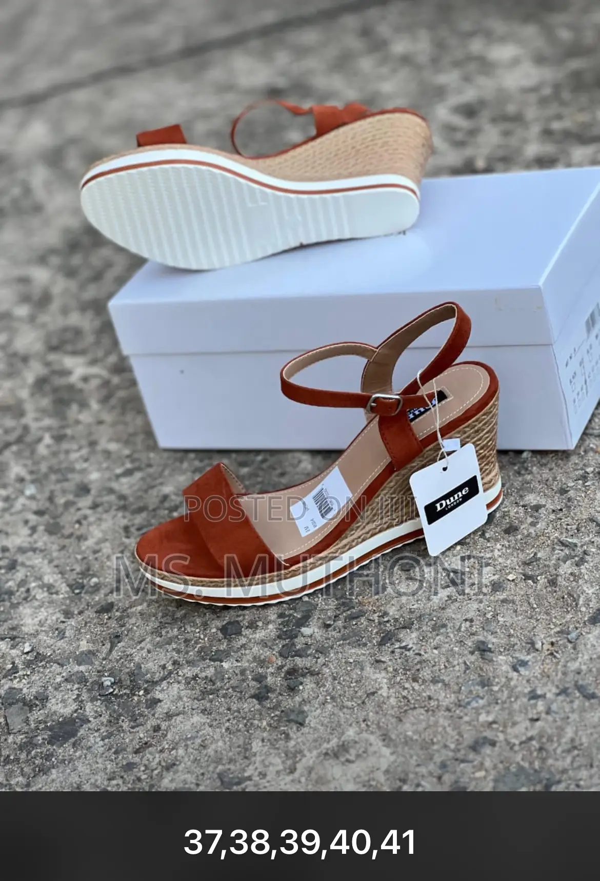 Dune Suede Strap Wedges Size 37-42