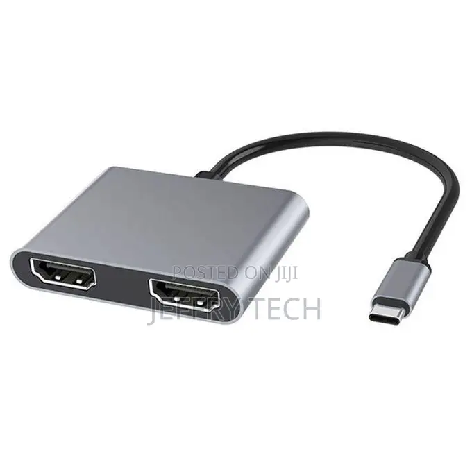 Type-C to Dual Hdmi- 4in1 Usb C Hub Screen Expansion Usb3.0