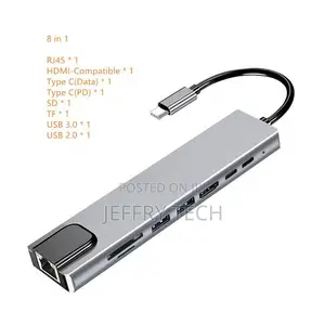 Trumsoon Usb C Hub to Hdmi-Compatible Type C Rj45 Usb 3.0