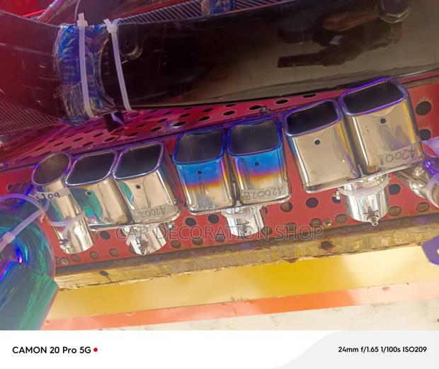 Double Exhaust Square Design End Tips - main view