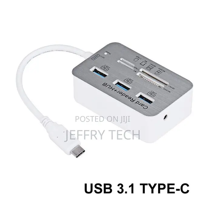 7in1 3 Ports Usb Type C 3.0 Hub4 Ports Expander Sd Tf Ms M2