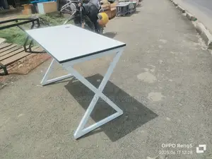 White Standing Mettalic Table