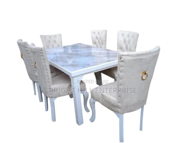White Dining Table 6 Seater