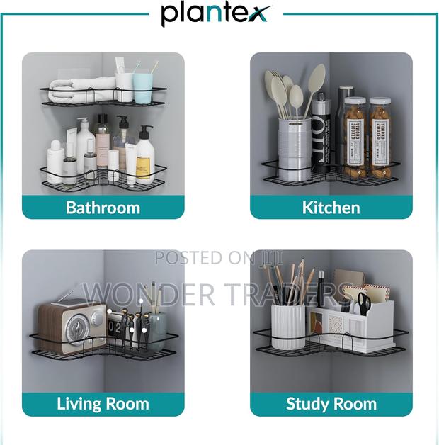 Metallic Bathroom Shelf With Hooks
