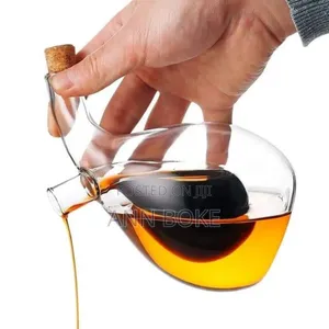 *High Quality 2in1 Cruet Twisted Oil and Vinegar With Bamboo