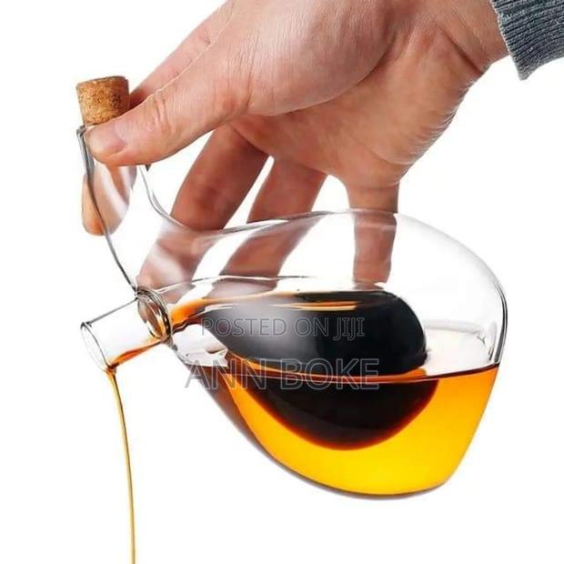 *High Quality 2in1 Cruet Twisted Oil and Vinegar With Bamboo