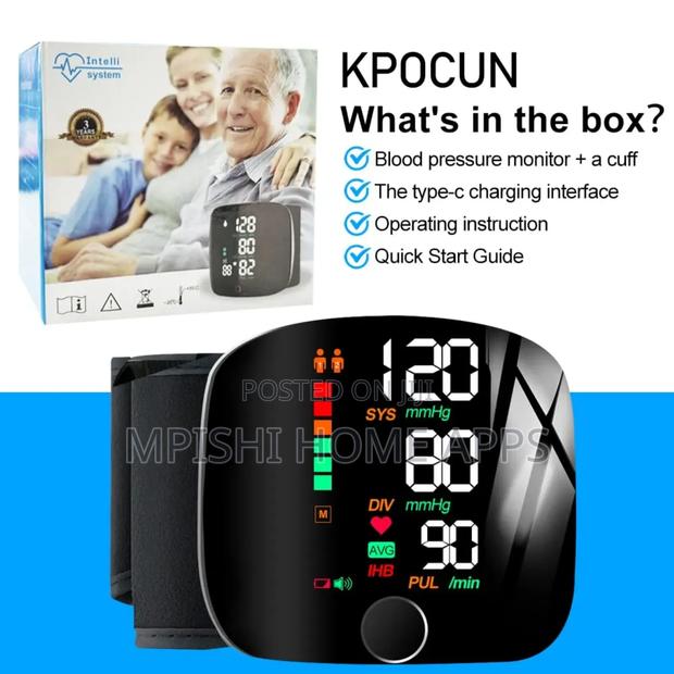 Wrist Electronic Sphygmomanometer Blood Pressure Kit - thumbnail 4