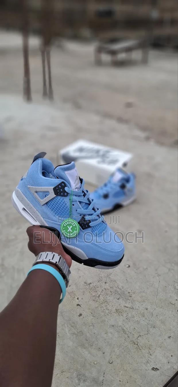 Blue Jordan 4 Shoes - main view