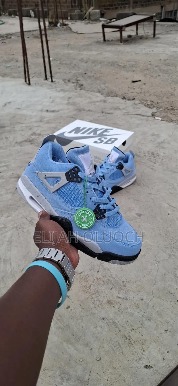 Blue Jordan 4 Shoes - thumbnail 3