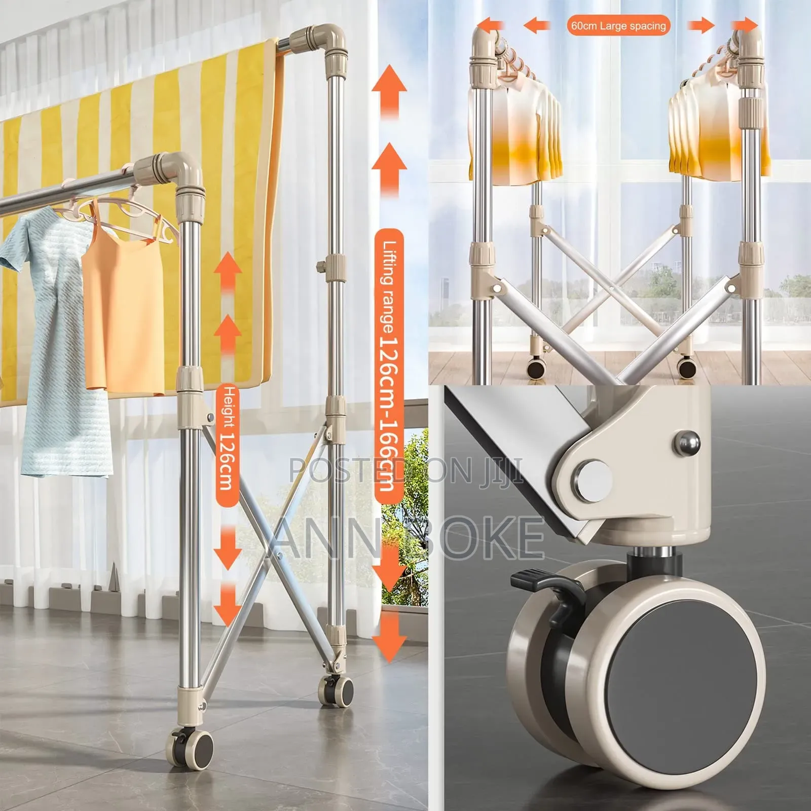 *Multi-Functional Lifting and Drying Rack.*
Elevated.
*