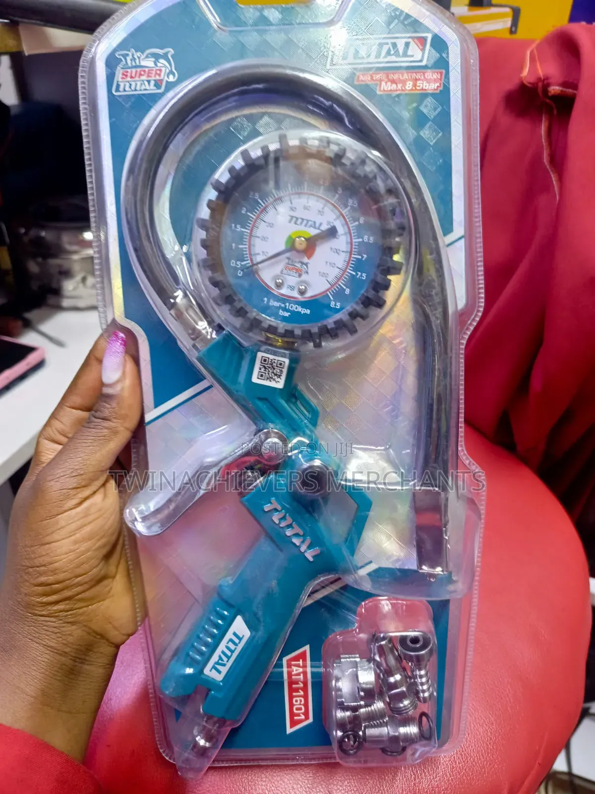 Total Air Tire Inflator With Gauge