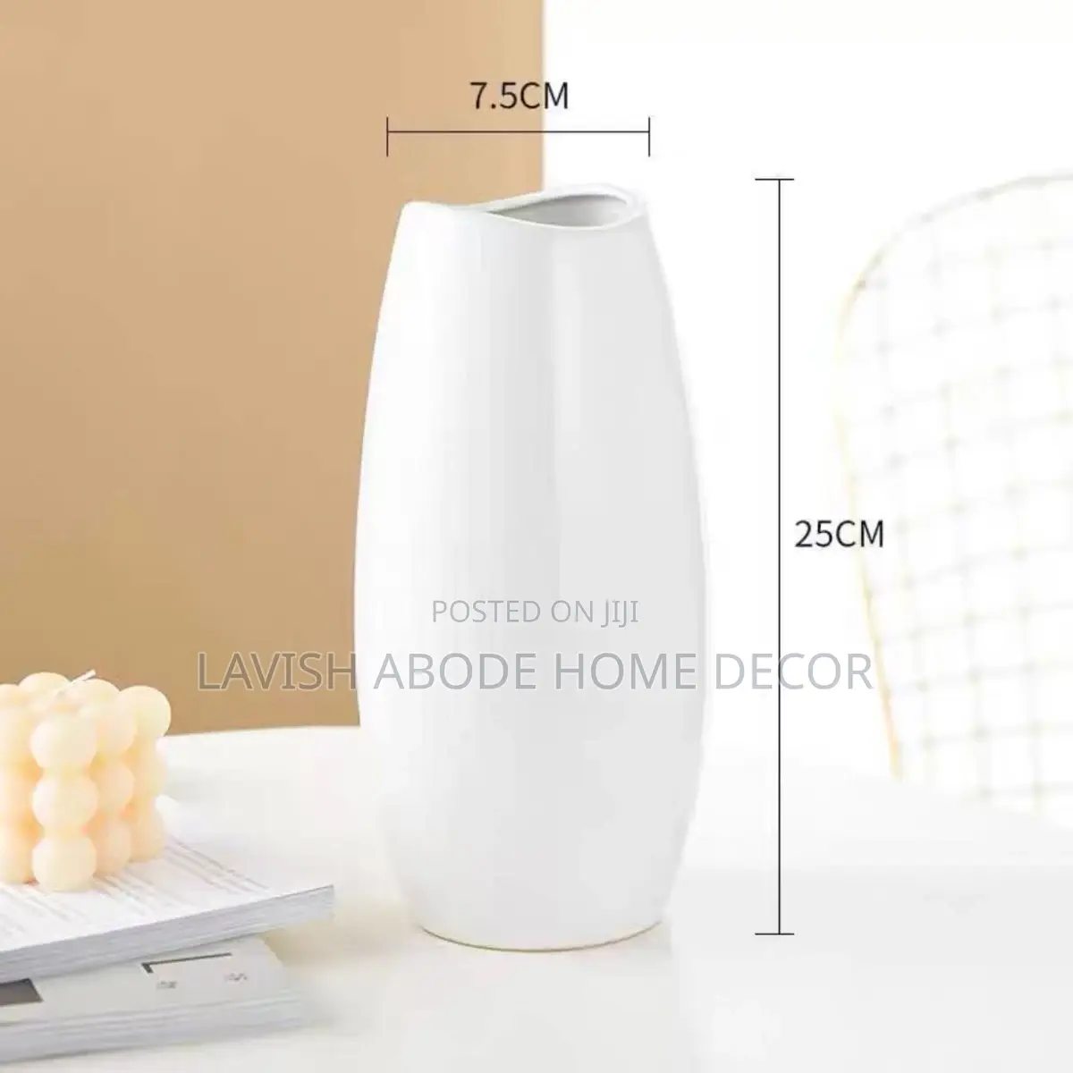 White Ceramic Flower Vase