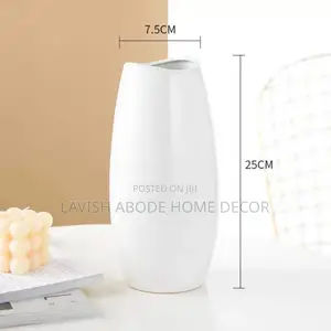White Ceramic Flower Vase