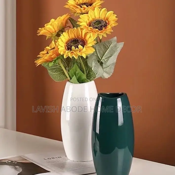 White Ceramic Flower Vase