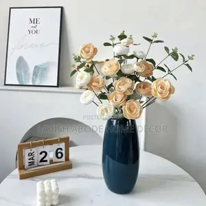 Modern Dark Green Ceramic Flower Vase