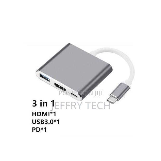 Usb Type C Hubto Hdmi_compatible Vga Adapter Rj45 Lan Et