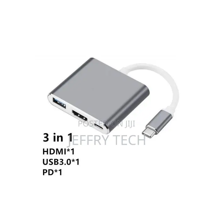Usb Type C Hubto Hdmi_compatible Vga Adapter Rj45 Lan Et