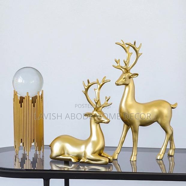 2 Pc Decor Deers and Crystal Ball Home Decor Accessories Set