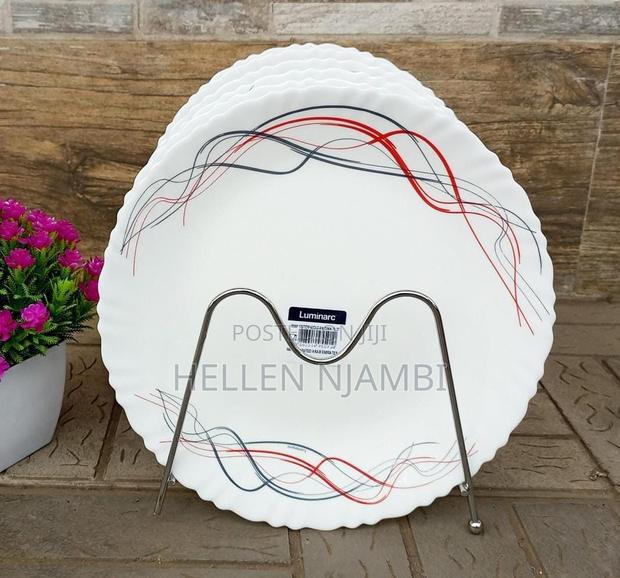 Set of 6 Luminarc Flowered Dinner Plates