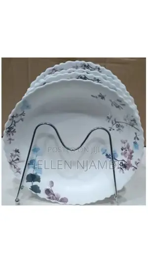 Luminarc White Flowered Dinner Plates (6pcs Set)