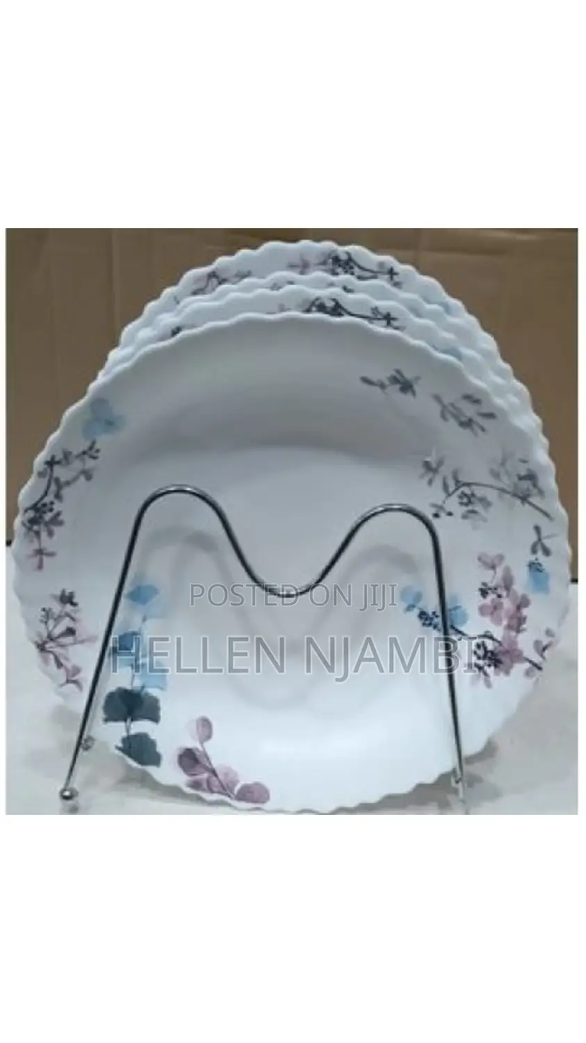 Luminarc White Flowered Dinner Plates (6pcs Set)