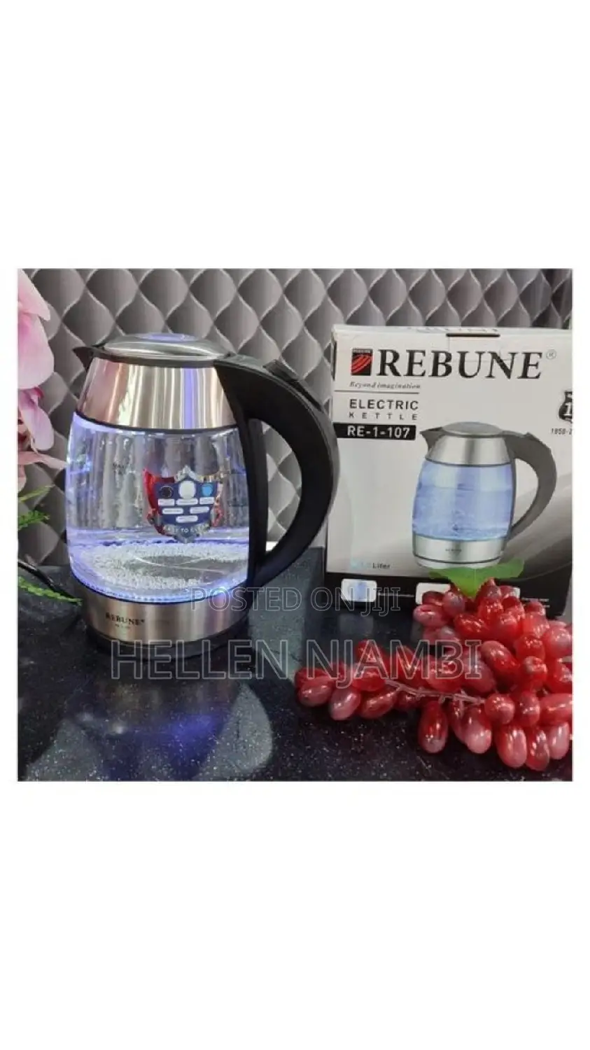 Rebune 1.7l Electric Glass Cordless Water Kettle