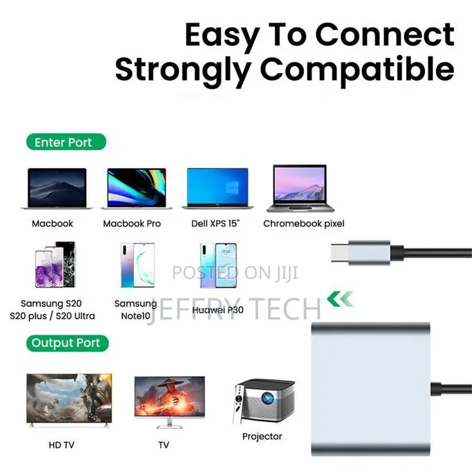Usb C 3.0 Hub Type-C Dp Mode to Dual Hd Dispaly Audio Vid