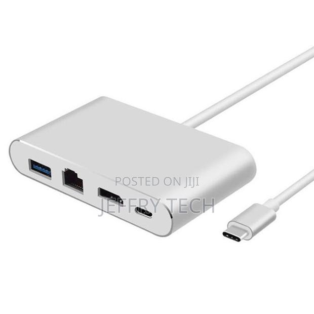 In 1 Usb Type-C to Hdmi + Rj45 Gigabit Ethernet Network +