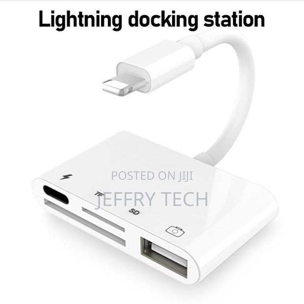 3 5 Mm Sd Tf Lightning Usb-C Hub Station for Mobile Macbook - thumbnail 2