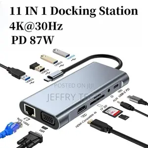 11-in-1 Type-C Usb 3.0 Hub Type C to Hdmi-Vga Pd Rj45 100