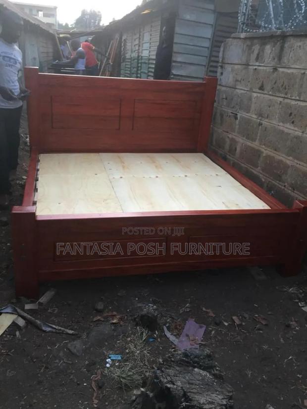 5x6 Discounted Pure Wood Panel Bed - Pay on Delivery