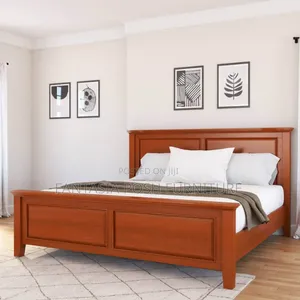 Solid Mahogany Wood Panel Bed Frame Size 5x6